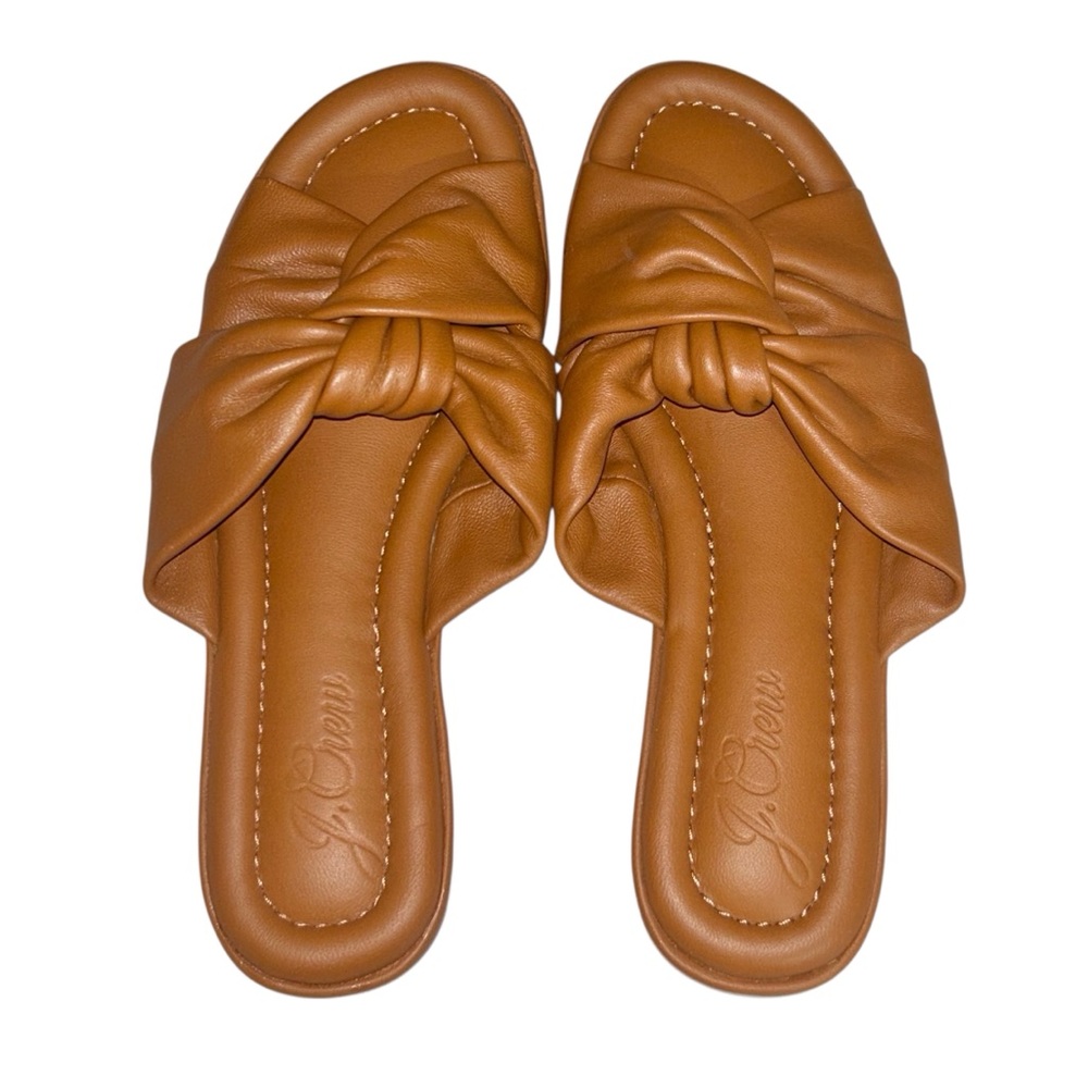 NWOT J. Crew Leather Menorca padded twist-knot sandals in size 7 - Picture 4 of 16